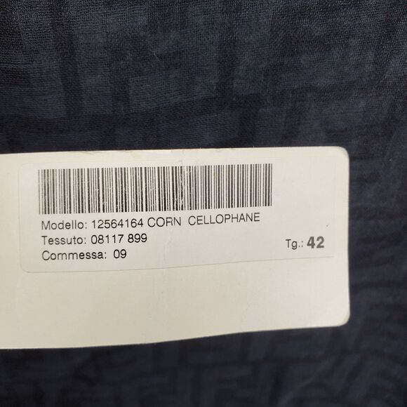 New Fendi Womens Zucca Monogram FF Sheer Top Blouse Black Size IT 42 US 8 - Picture 4 of 6